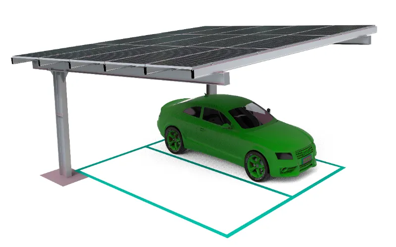 Montaggio per posto auto coperto solare impermeabile di tipo Y in acciaio al carbonio