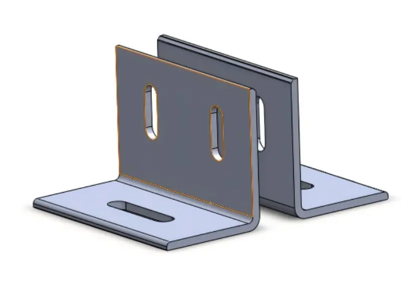 Base solare in acciaio a doppio foro