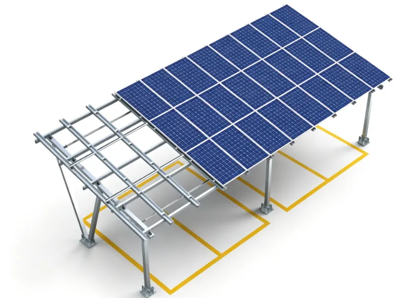 Sistema di montaggio per posto auto coperto di tipo Solar IV