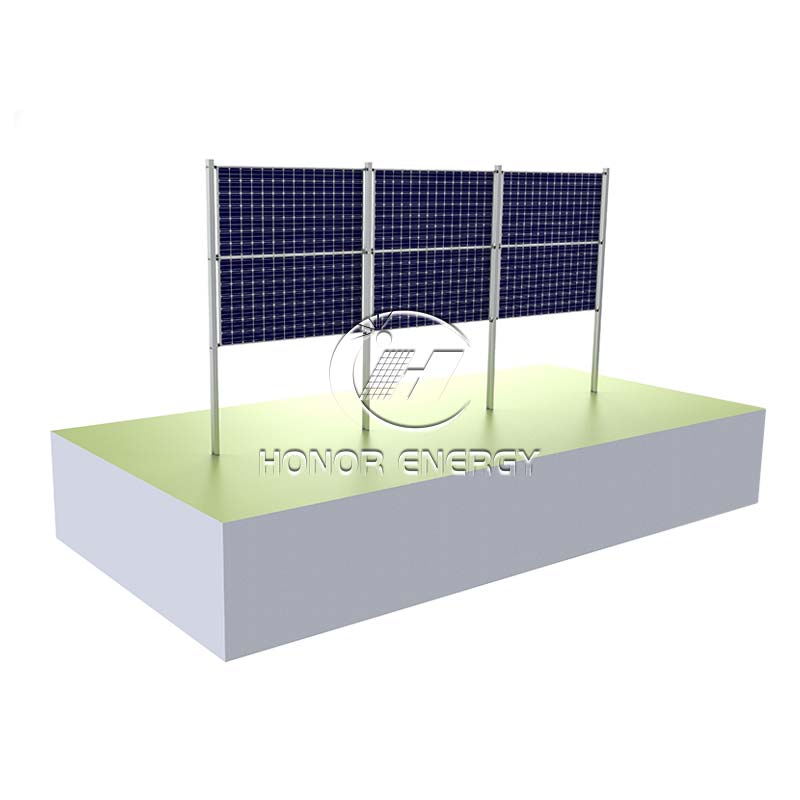 Montaggio verticale in acciaio solare